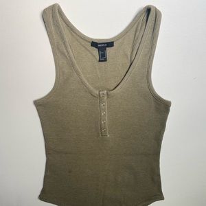 Olive green Forever 21 bodysuit. Size medium